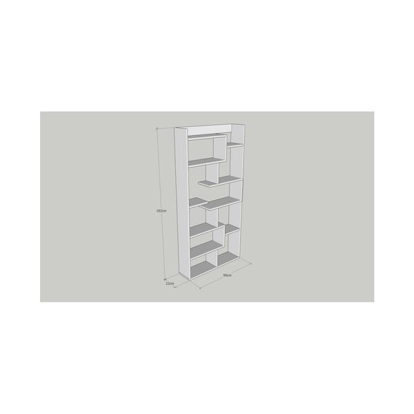 Biela knižnica Kuttap White-image-2