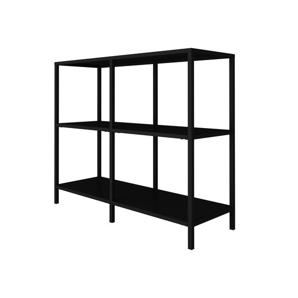 Čierny kovový regál Canett Lite, šírka 100 cm-image-3