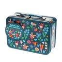 Tmavomodrý kovový detský kufrík 19x8x17 cm Fairies in the Garden – Rex London