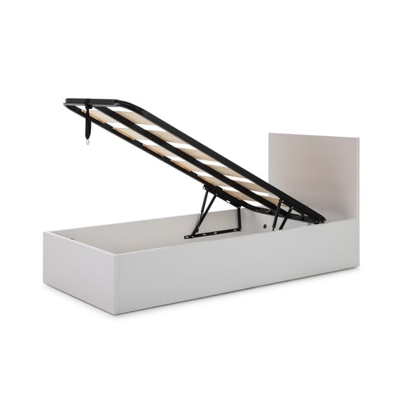 Biela posteľ s úložným priestorom a roštom 90x190 cm Kronos - Marckeric-image-3