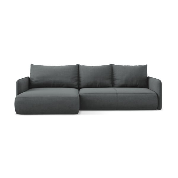 Sivá rozkladacia/s úložným priestorom rohová pohovka (ľavý roh) Nanea – Makamii