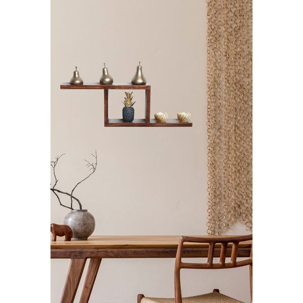 Poschodová polica z jedľového dreva v prírodnej farbe 17 cm Linn – Kalune Design-image-1