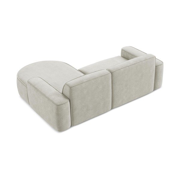 Krémová ženilková rohová pohovka (pravý roh/s leňoškou) Omao – Makamii-image-3