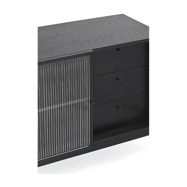 Čierna komoda Teulat Blur, šírka 180 cm-image-1