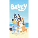 Modro-béžová bavlnená detská osuška 70x140 cm Bluey "Beach" – Jerry Fabrics