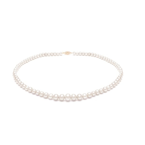 Biely perlový náhrdelník GemSeller Cirsium