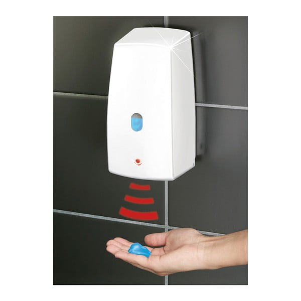 Biely dávkovač tekutého mydla na infračervené svetlo Wenko Treviso-image-1