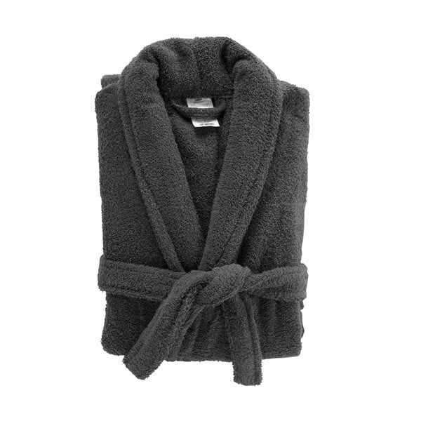 Antracitový bavlnený župan veľkosť M Tendresse – douceur d'intérieur