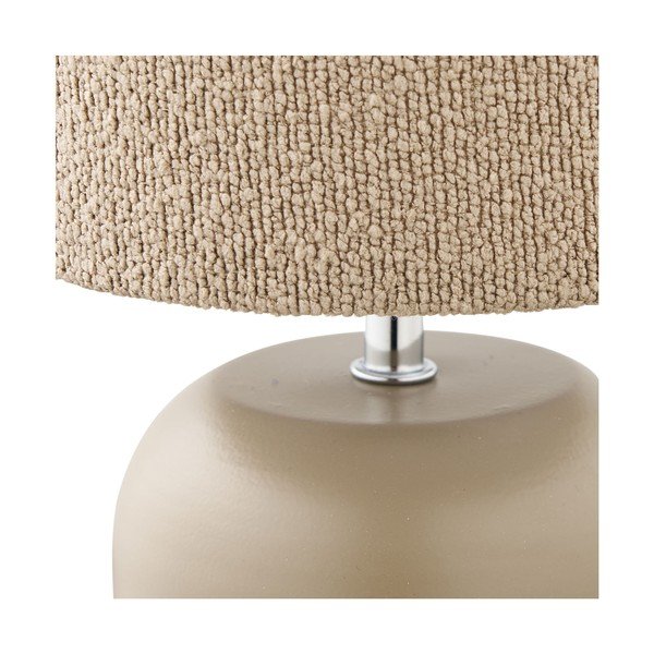 Béžová kovová stolová lampa s textilným tienidlom (výška  24 cm) Morley – House Nordic-image-3
