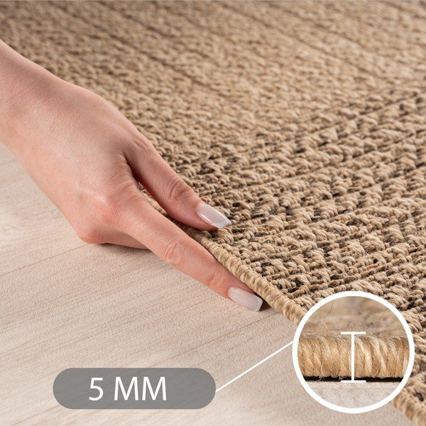 Hnedý okrúhly vnútorný a vonkajší koberec ø 80 cm Timber 1405 – Ayyildiz Carpets-image-2