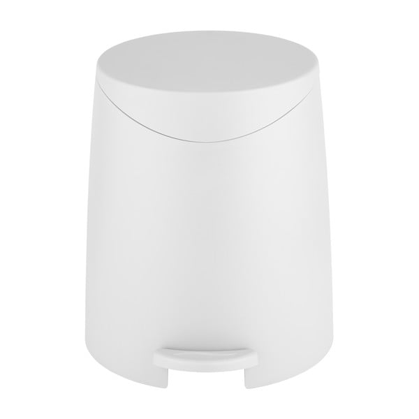 Biely pedálový plastový odpadkový kôš 3 l Portes – Allstar-image-2