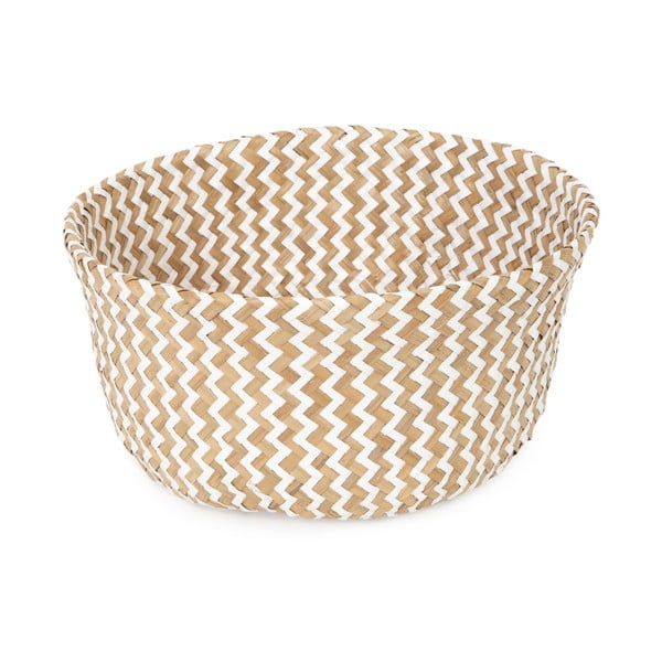 Svetlý úložný košík z morskej trávy Compactor Zic Zac, ⌀ 27 cm-image-2