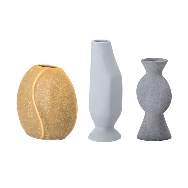 Ručne vyrobené vázy z kameniny v súprave 3 ks (výška 12,5 cm) Miacecilia – Bloomingville-image-4