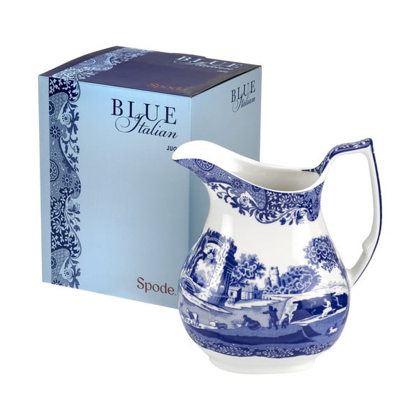 Bielo-modrý porcelánový džbánik Spode Blue Italian, 850 ml
