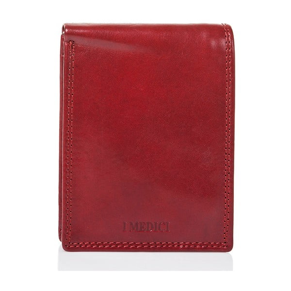Červená pánska peňaženka z teľacej kože Medici of Florence Clement