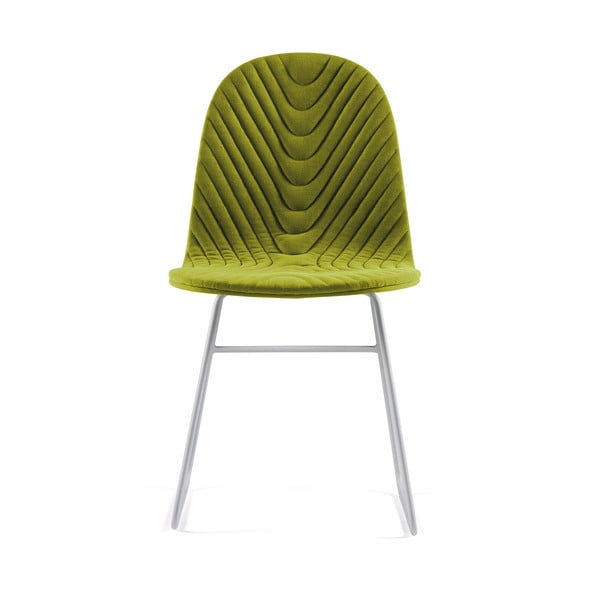 Zelená stolička s kovovými nohami IKER Mannequin V Wave