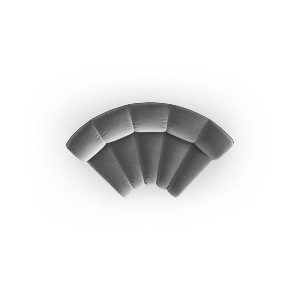 Svetlosivý zamatový modul pohovky (variabilný roh) Lupine – Micadoni-image-2