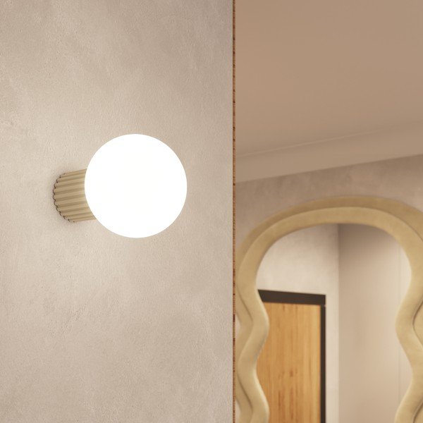 Krémové nástenné svietidlo ø 12 cm Orbital – Sollux-image-1