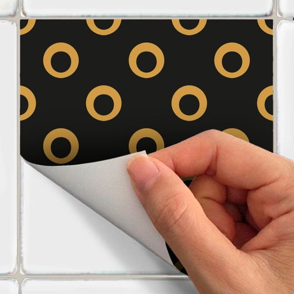 Sada 15 nástenných samolepiek Ambiance Wall Decals Azulejos Tiles San Juan, 10 × 10 cm-image-3