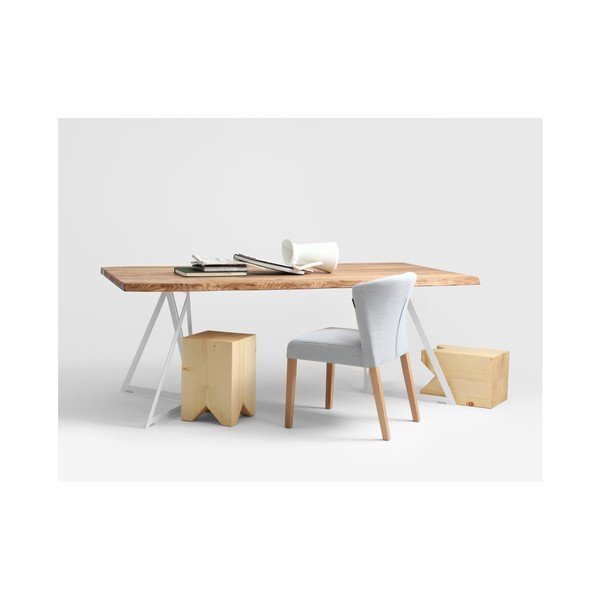 Jedálenský stôl s doskou z dubového dreva Custom Form Sherwood, 180 × 90 cm-image-3