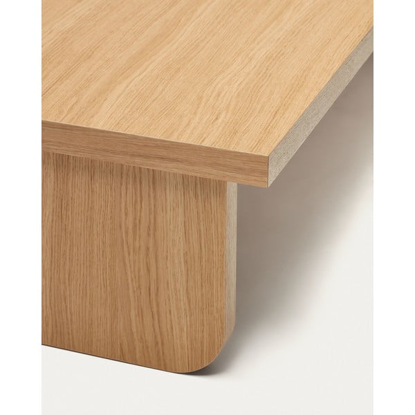 Konferenčný stolík v dekore duba v prírodnej farbe 75x140 cm Oaq – Kave Home-image-4