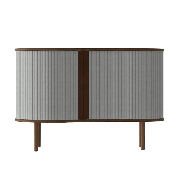 Sivo-hnedá nízka komoda v dekore duba s posuvnými dverami 100x67 cm Audacious – UMAGE-image-3