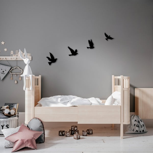 Kovové nástenné dekorácie v súprave 4 ks 18x20 cm Birds – Wallity-image-1