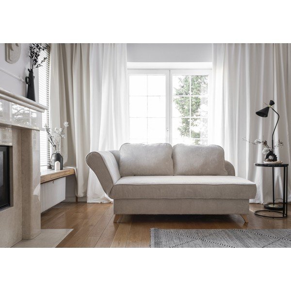 Béžová menčestrová leňoška (ľavý roh) Chic Charlotte – Miuform-image-1