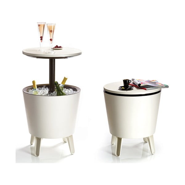 Plastový okrúhly záhradný stolík so zásobníkom na ľad ø 49,5 cm Cool – Keter-image-2