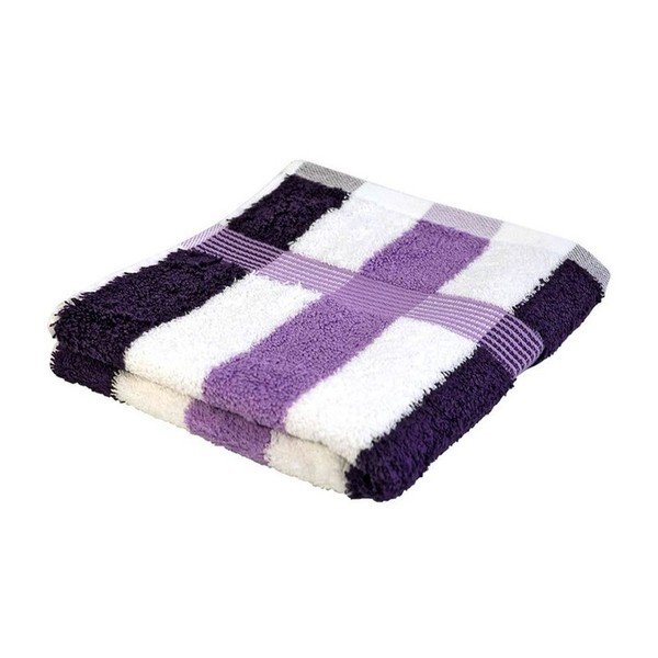 Osuška New York Strips White/Pink/Violet, 70x140 cm