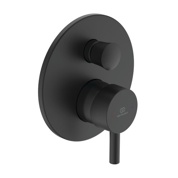 Matne čierna vaňová podomietková batéria Silk Black – Ideal Standard