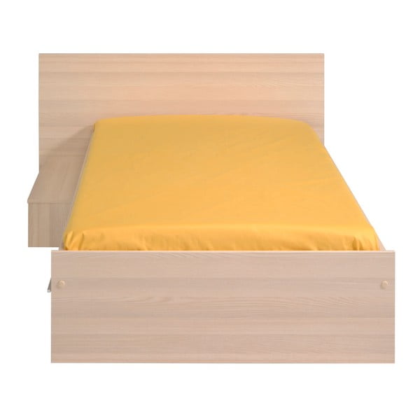 Jednolôžková posteľ v dekore akáciového dreva so zásuvkou Parisot Austina, 90 × 190 cm