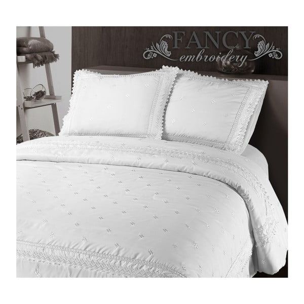 Biele obliečky z mikroperkálu Sleeptime Rio, 200 × 220 cm
