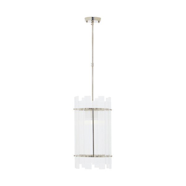 Kovové závesné svietidlo v striebornej farbe so skleneným tienidlom ø 27 cm Ritz – Premier Housewares-image-3