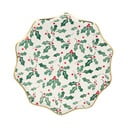 Papierové jednorazové tácky v súprave 8 ks Holly Pattern – Meri Meri