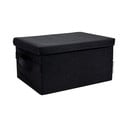 Čierny látkový úložný box s vekom 35x26x19 cm Soft Storage – Bigso