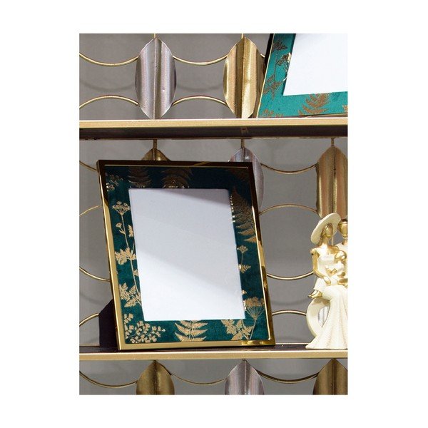 Zeleno-zlatý stolový fotorámik Mauro Ferretti Glam, 20 × 25 cm-image-1