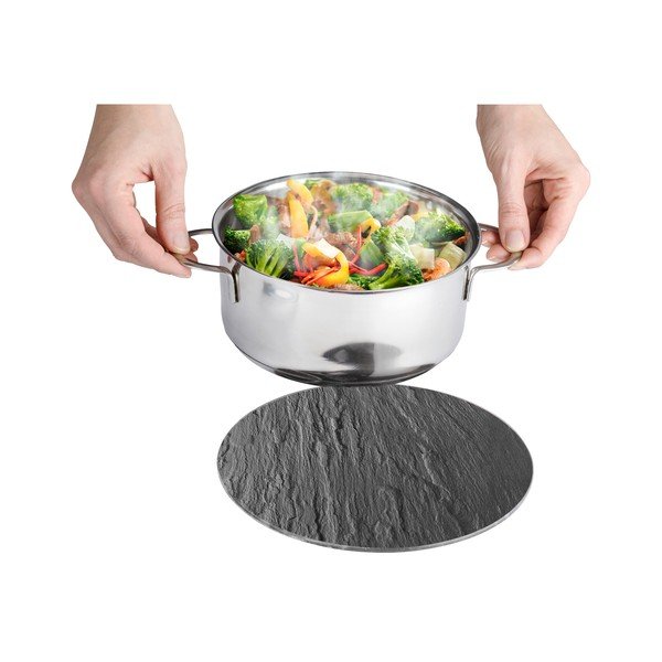 Čierna sklenená podložka pod hrniec Wenko Trivet, 20 cm-image-2