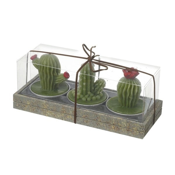 Sada 3 sviečok Heaven Sends Cactus