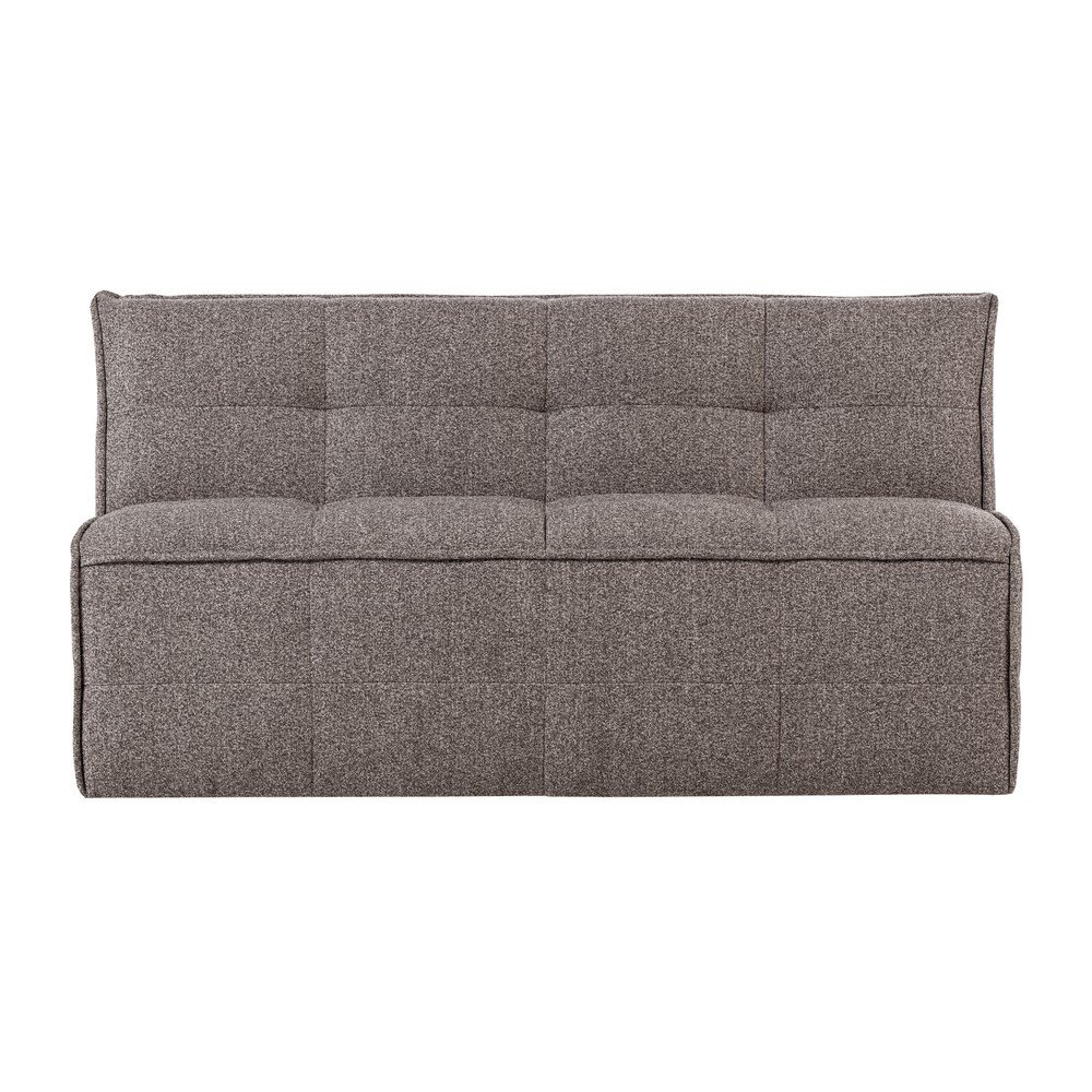 Hnedá polstrovaná lavica z textílie buklé Cluster – vtwonen