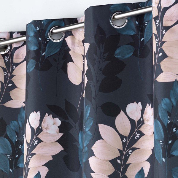 Tmavomodrý záves 140x260 cm Belline – douceur d'intérieur-image-1