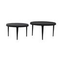Čierne okrúhle konferenčné stolíky v súprave 2 ks ø 75 cm Tobias – Light & Living