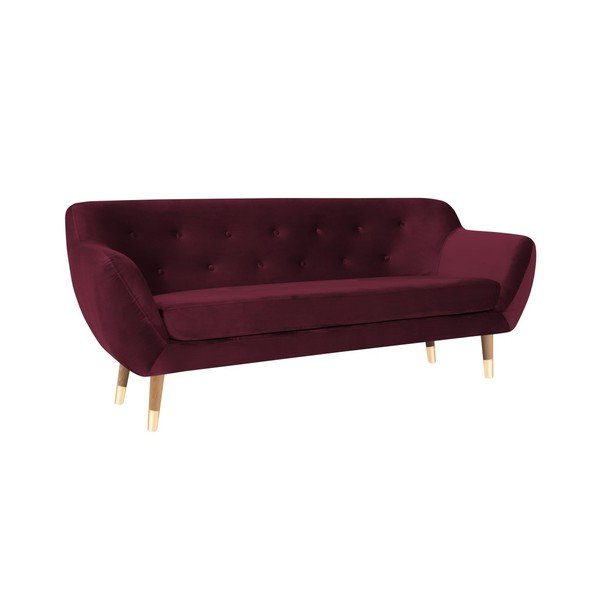 Vínovočervená dvojmiestna pohovka Mazzini Sofas Amelie-image-1
