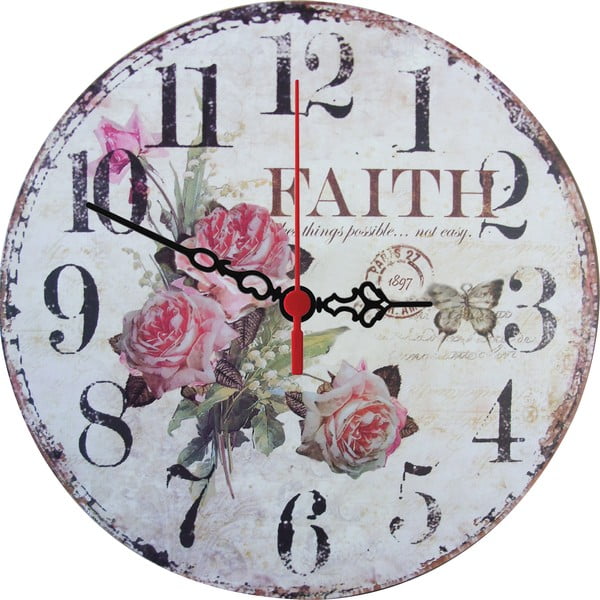 Nástenné hodiny Faith, 30 cm