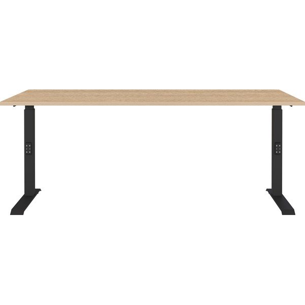 Polohovací pracovný stôl s doskou v dubovom dekore 80x180 cm Lissabon – Germania-image-1