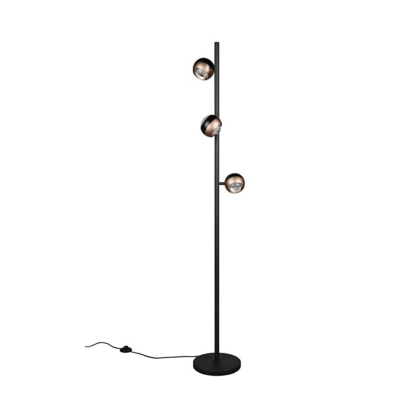 Čierna/v bronzovej farbe LED stojacia lampa (výška  150 cm) Orbit – Trio Select-image-4