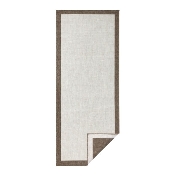Svetlohnedý obojstranný koberec Bougari Panama, 80 × 350 cm