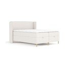 Krémová boxspring posteľ s úložným priestorom 160x200 cm Monpelli – Maison de Rêve