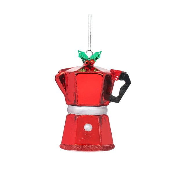 Sklenená vianočná ozdoba Coffee Pot – Sass & Belle