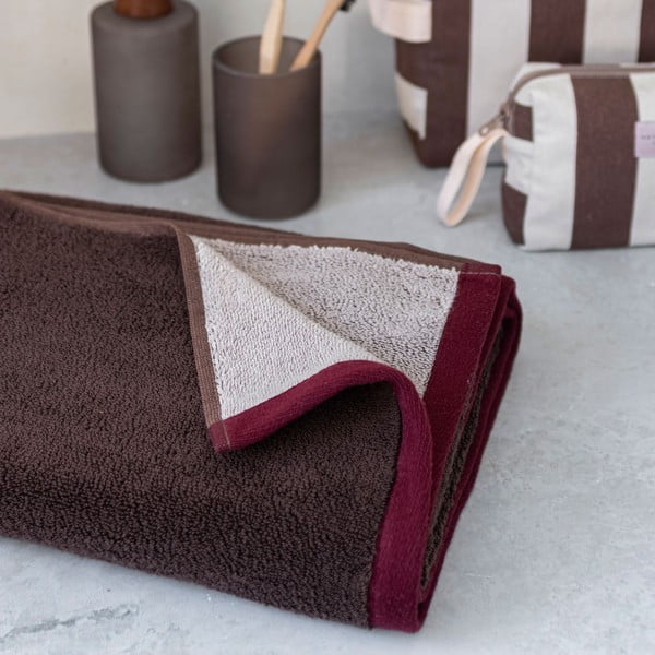 Hnedá froté osuška z Bio bavlny 70x133 cm Soft – Mette Ditmer Denmark-image-1